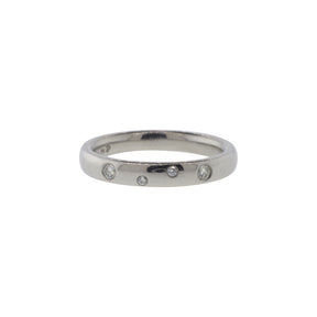Platinum Four Stone Diamond Band