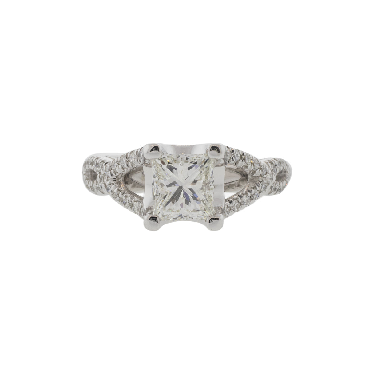 Split-Shank Princess Cut Diamond Ring