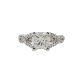 Split-Shank Princess Cut Diamond Ring
