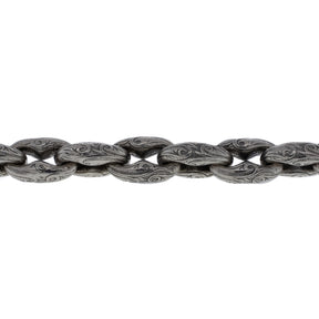 Sterling Silver and Yellow Gold Heavy Link Bracelet