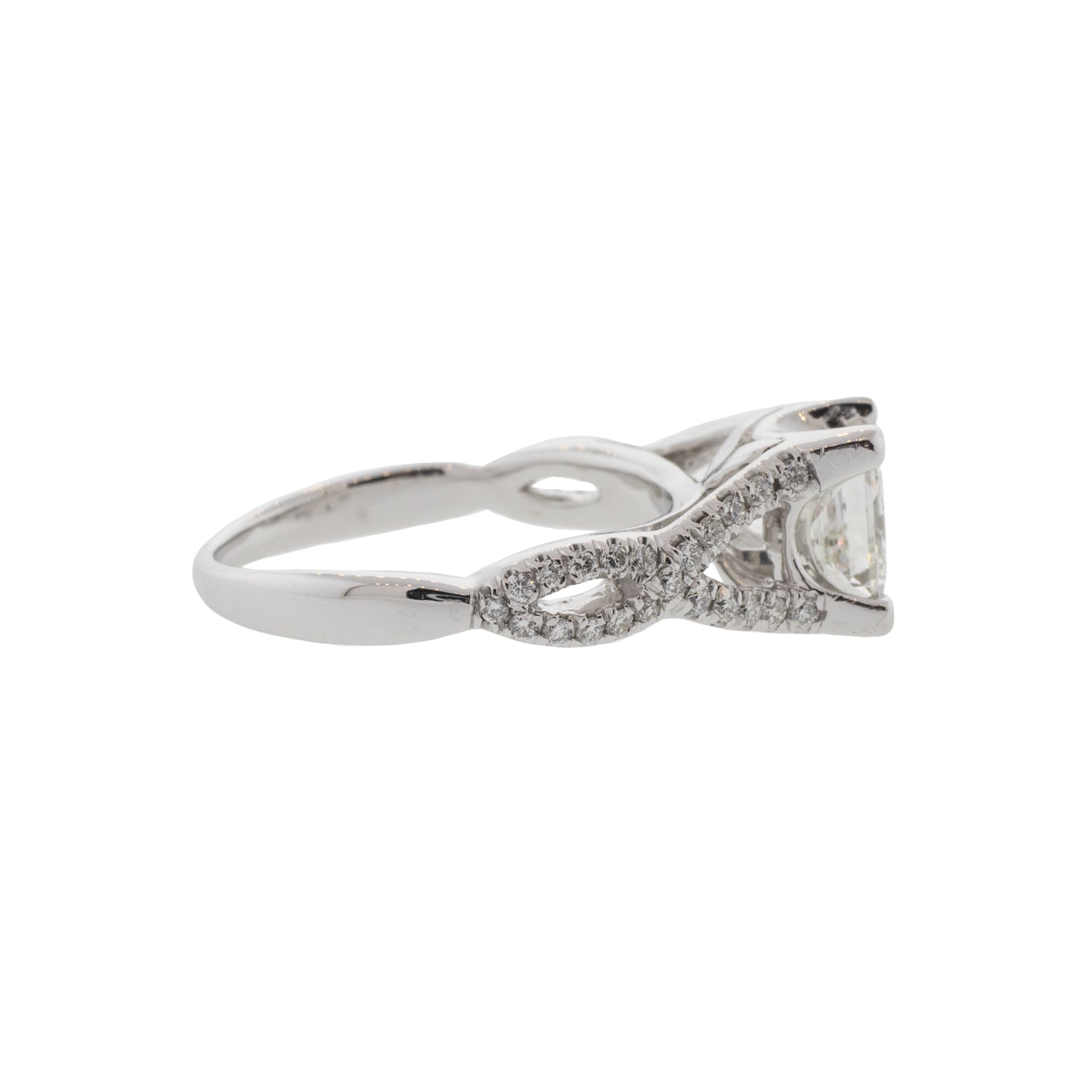 Split-Shank Princess Cut Diamond Ring