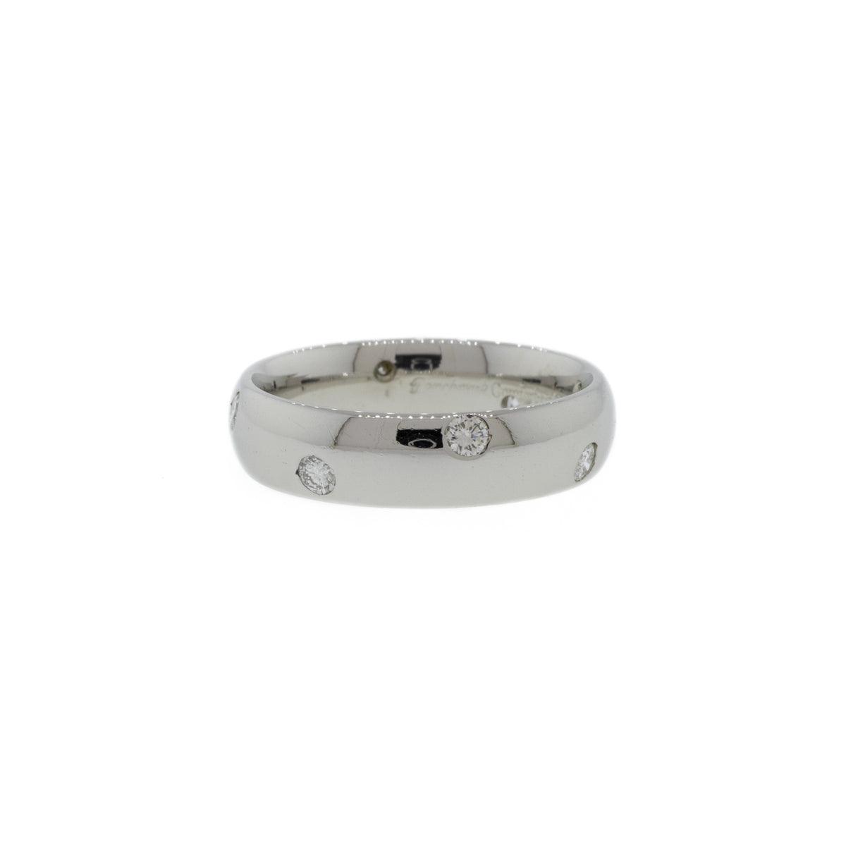 Platinum Flush-Set Diamond Band
