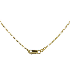 14K Yellow Gold .25ct Diamond Pendant Station Necklace