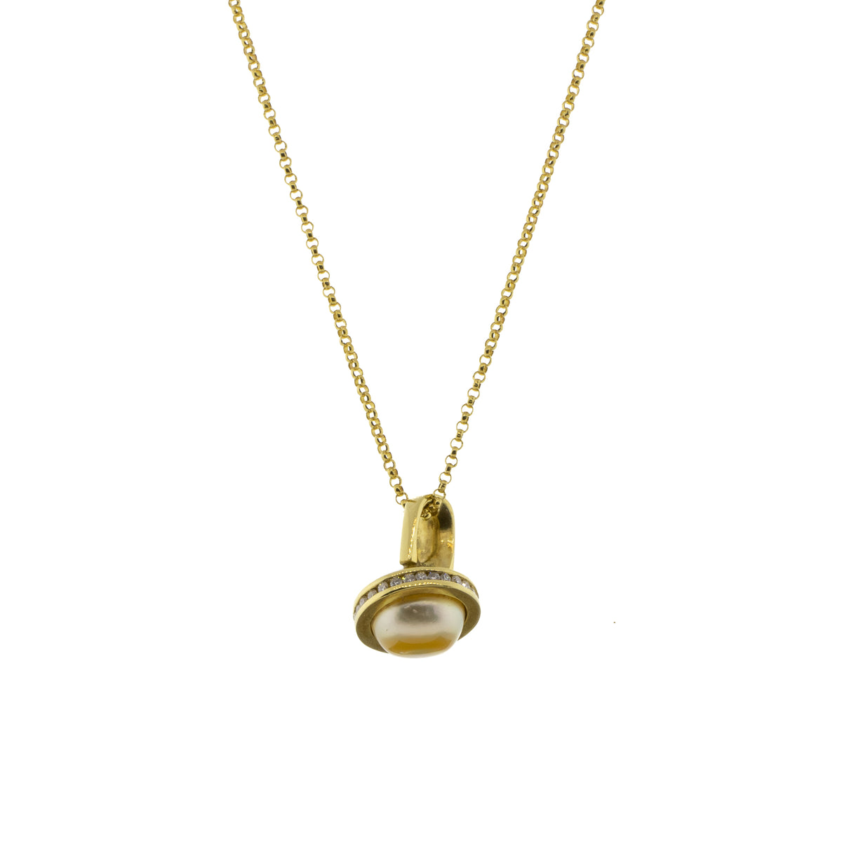South Sea Pearl and Diamond 'Planet' Necklace