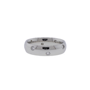 Platinum Flush-Set Diamond Band