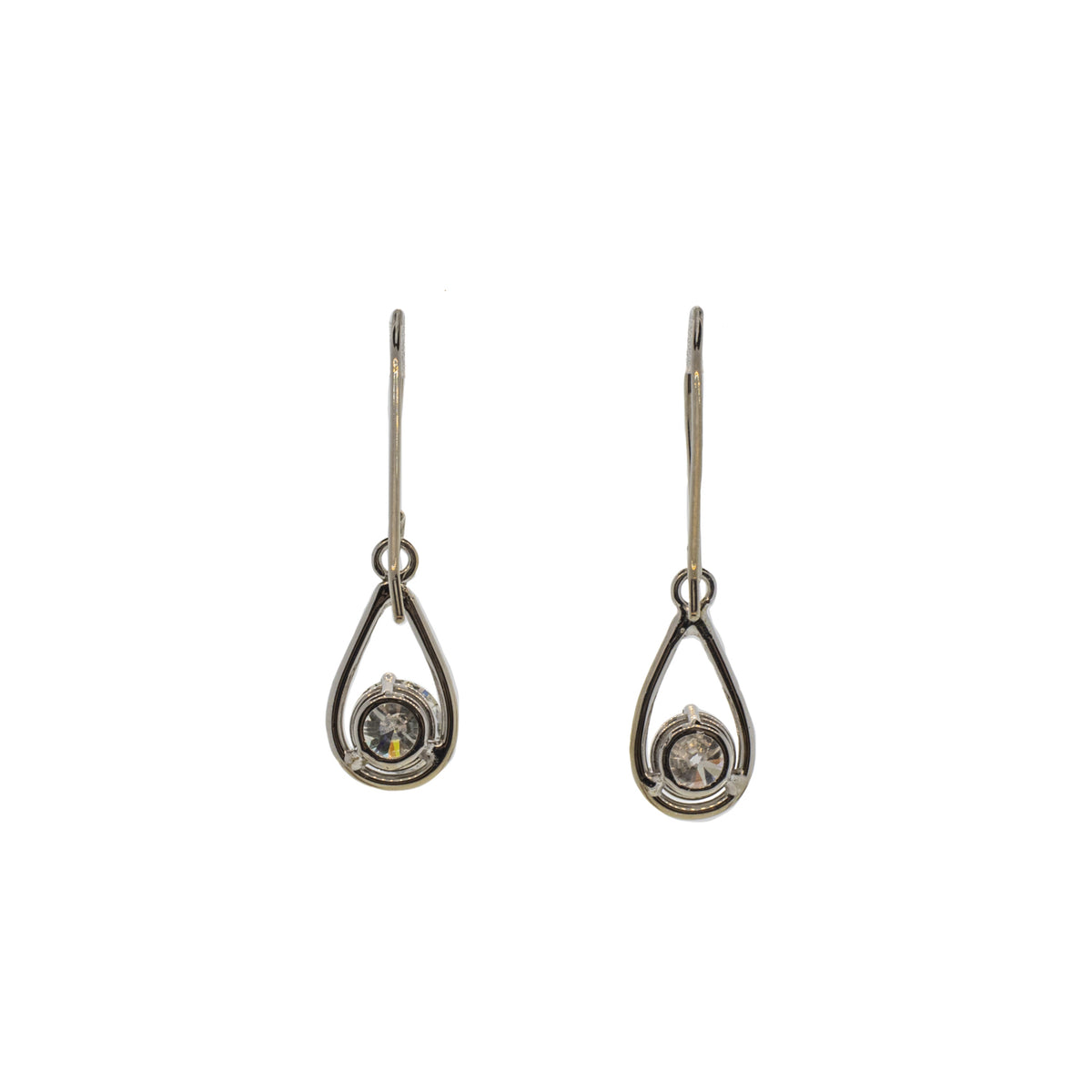 1.00ctw Round Brilliant Drop Dangle Earrings