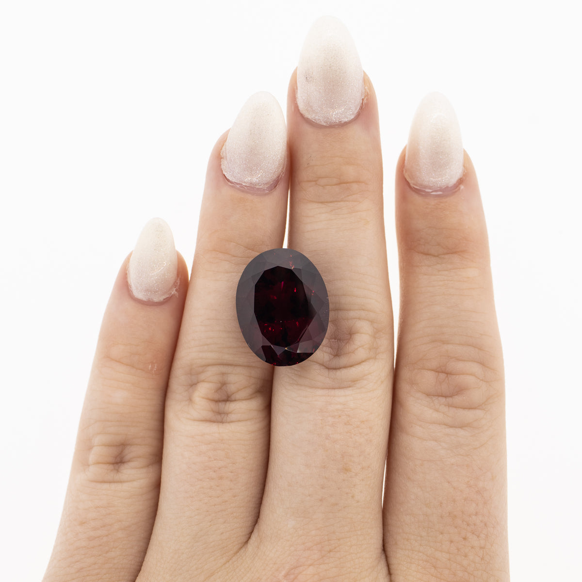 17.11ct Oval Cut Natural Dark Red Rubellite Tourmaline