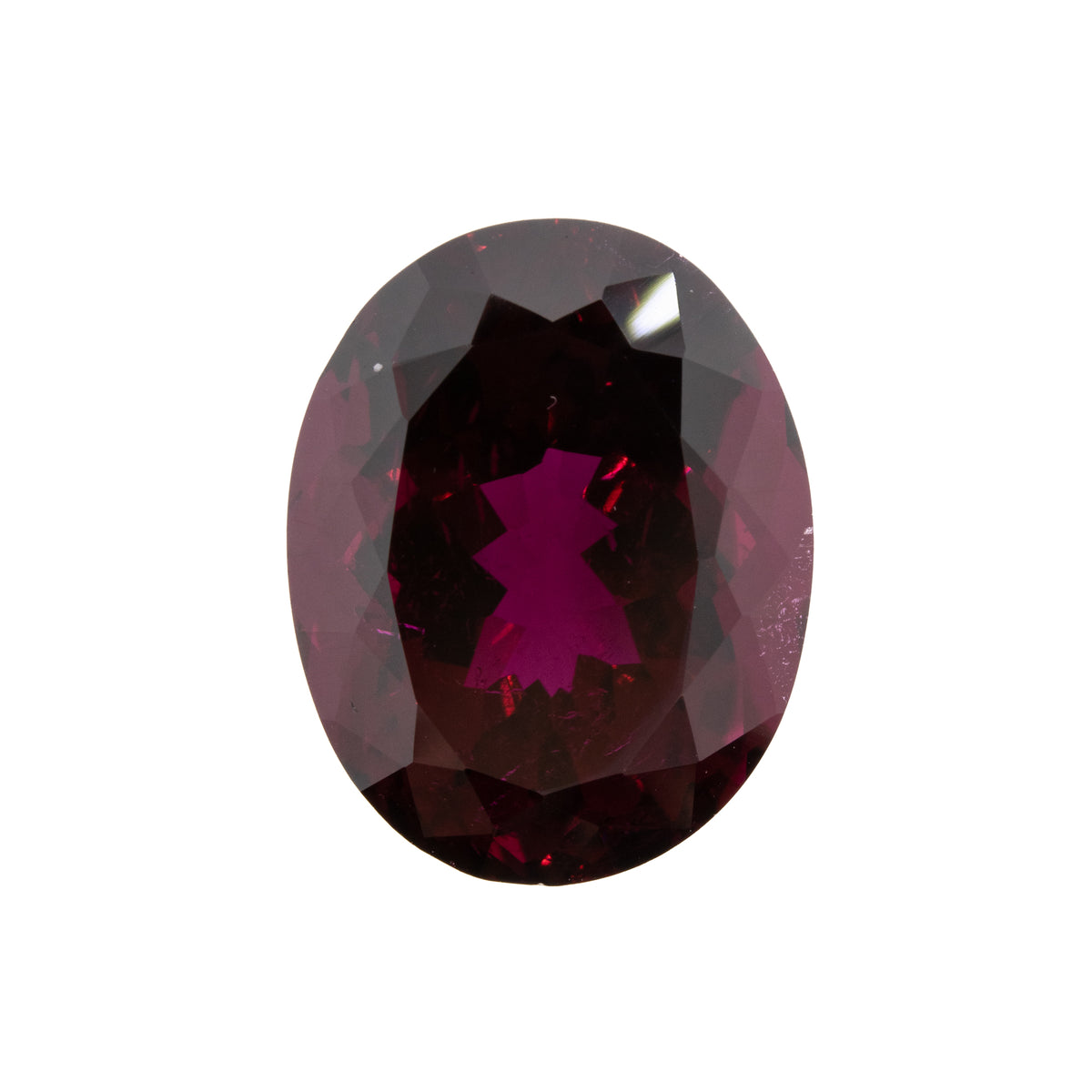 17.11ct Oval Cut Natural Dark Red Rubellite Tourmaline