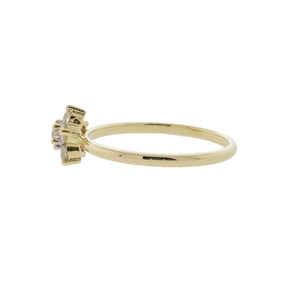 Dainty Floral Diamond Cluster Ring