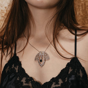 Edwardian Sapphire & Diamond Platinum Necklace
