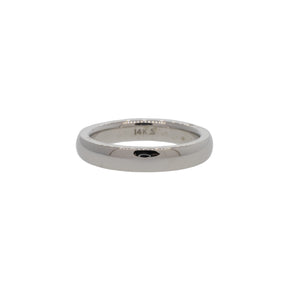 Heavy Comfort Fit White Gold Band