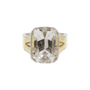 Partial-Bezel Rutilated Quartz Ring