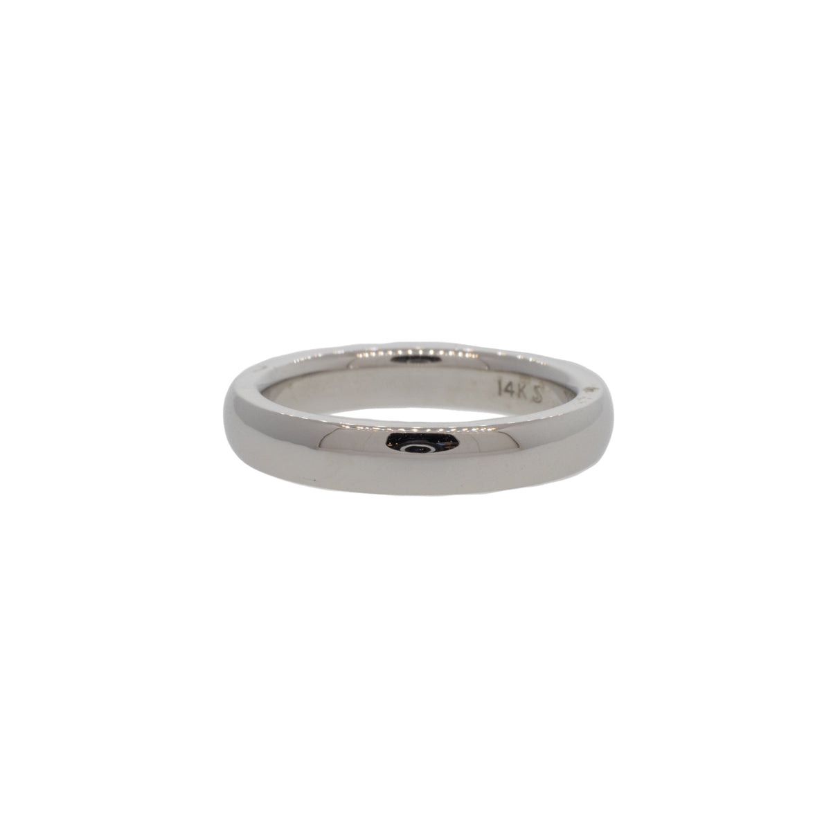 Heavy Comfort Fit White Gold Band