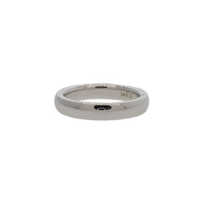 Heavy Comfort Fit White Gold Band