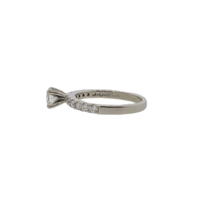 Accented Round Brilliant Cut Diamond Ring