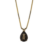 Smoky Quartz 14K Yellow Gold Necklace