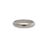 White Gold Half-Round Band