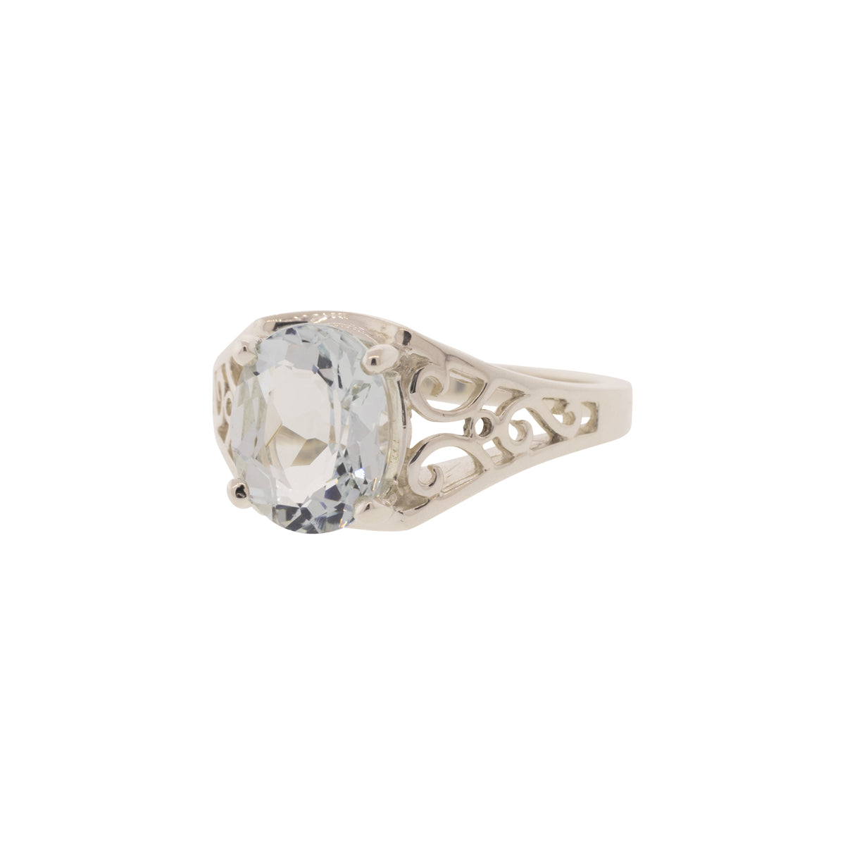 Sterling Silver 1.91ct Aquamarine Ring