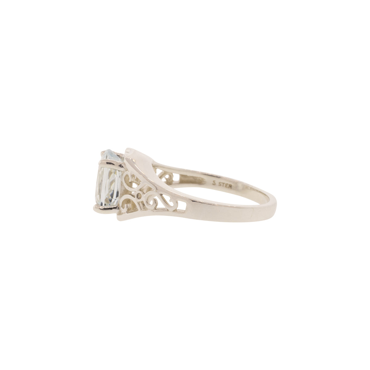 Sterling Silver 1.91ct Aquamarine Ring