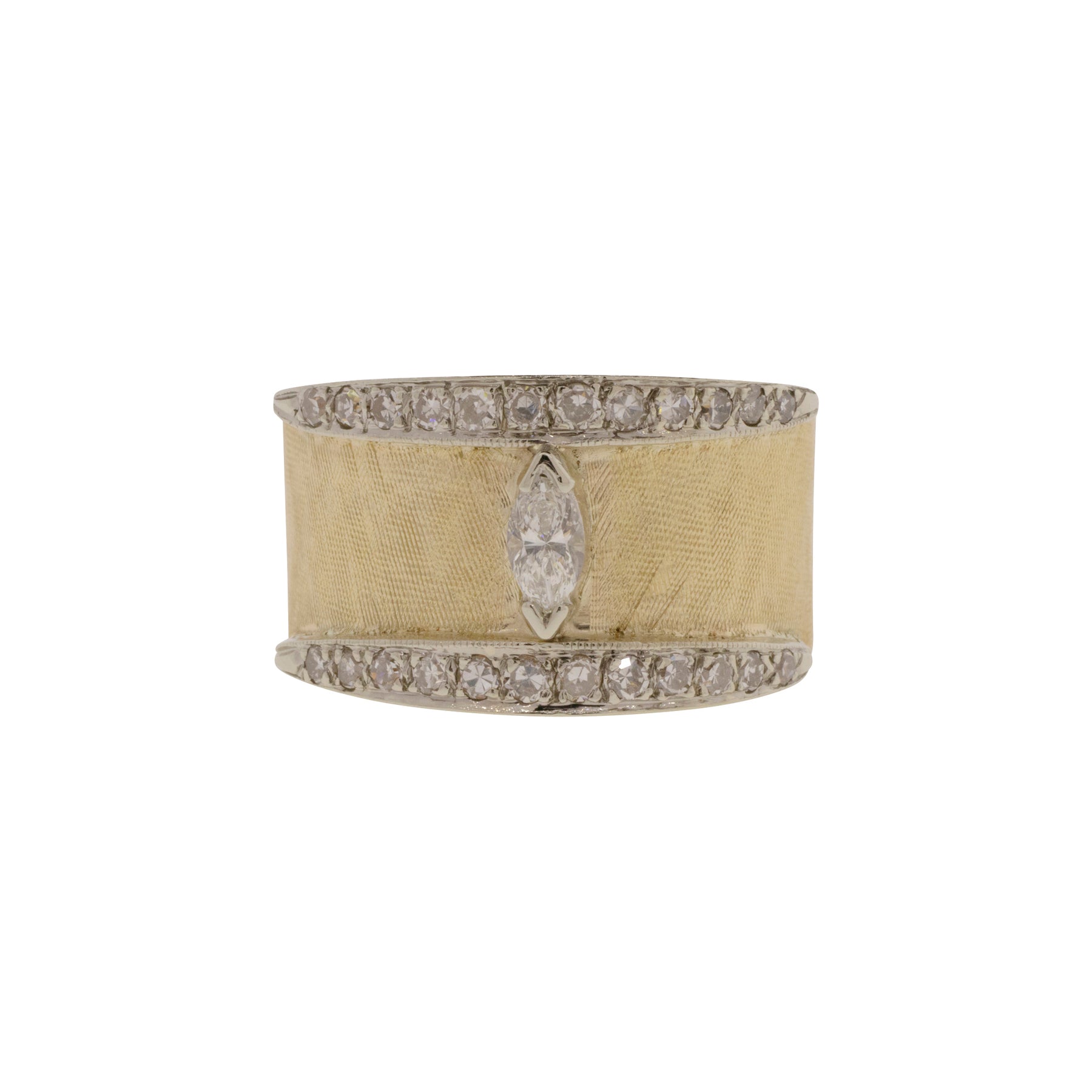 Marquise and Single-Cut Diamond Cigar Band