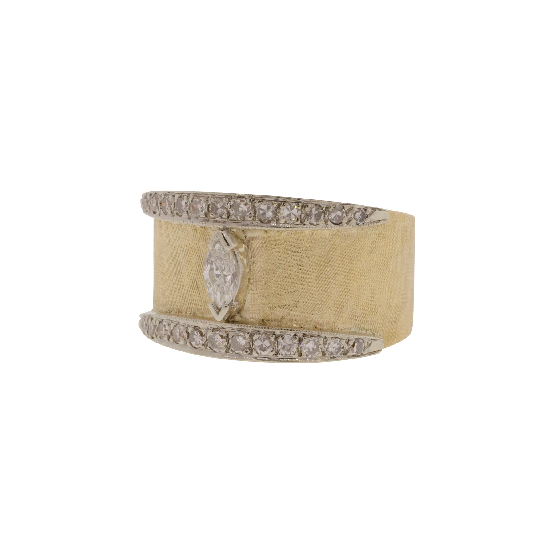 Marquise and Single-Cut Diamond Cigar Band