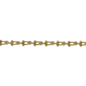 Jax Link Style Bezel Set Diamond Bracelet