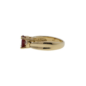 Natural Oval Ruby and Diamond Ring