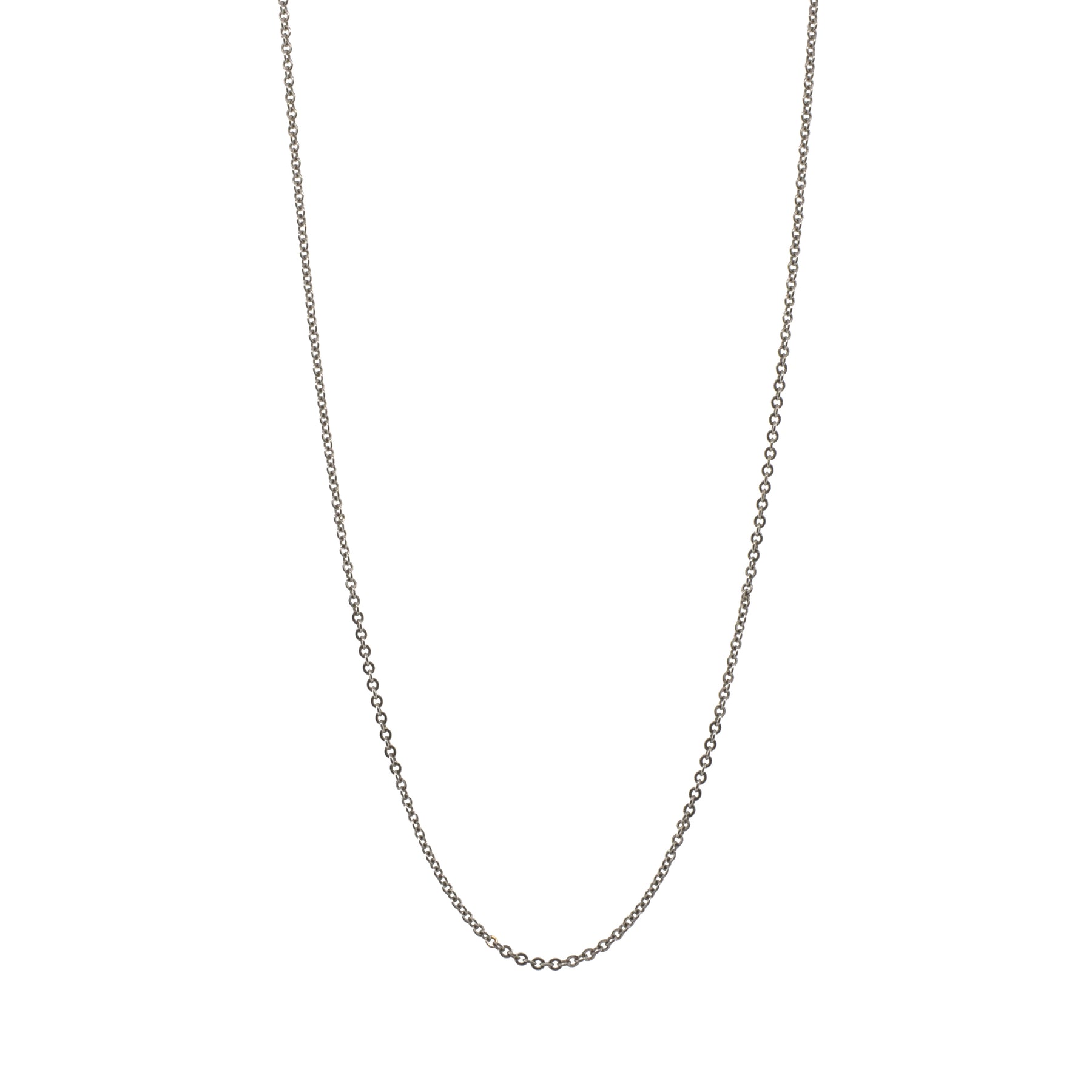14K White Gold Adjustable Light Cable Chain