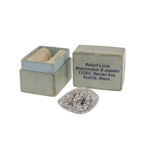 Old European Cut Diamond Antique Platinum Ring