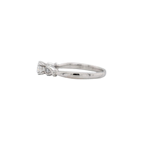 Five Stone Round Brilliant Cut Dainty Diamond Engagement Ring