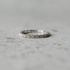 14K White Gold Diamond Pinpoint Anniversary Band