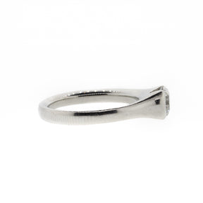 Partial-Bezel Platinum Diamond Solitaire Ring