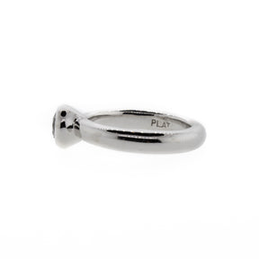 Platinum Bezel-Set Round Brilliant Diamond Solitaire Ring