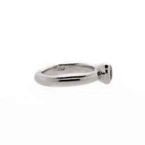 Platinum Bezel-Set Round Brilliant Diamond Solitaire Ring
