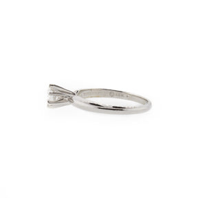 Round Brilliant Diamond Solitaire White Gold Ring
