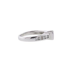 Tension-Set Natural Round Brilliant Cut Diamond Ring
