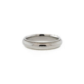 Milgrain Edge Half-Round Comfort Fit Platinum Band