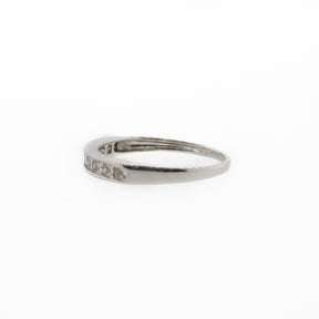 Platinum Princess-Cut Diamond Wedding Band