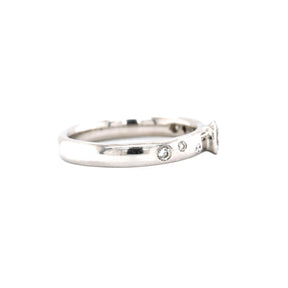 Platinum Bezel Set Inset Scattered Diamond Band