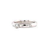 Platinum Bezel Set Inset Scattered Diamond Band