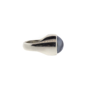 Natural Blue Star Sapphire Platinum Ring