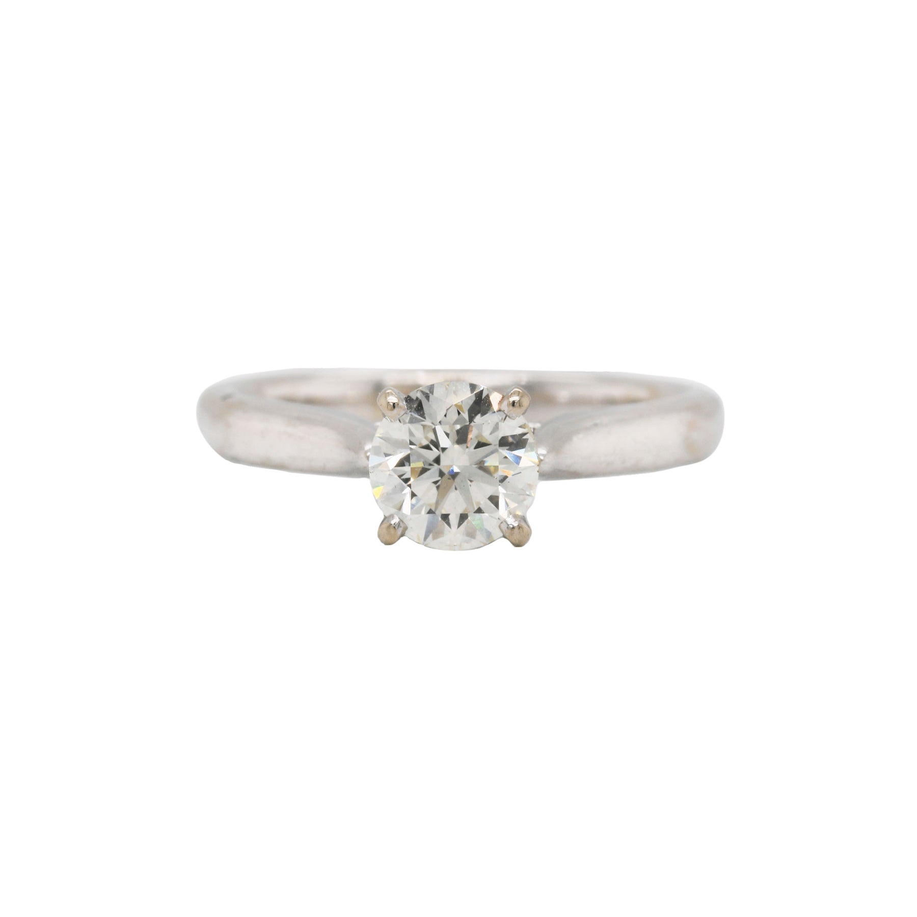 Round Brilliant Cut Diamond & 14K White Gold Wedding Set
