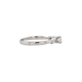 Five Stone Round Brilliant Cut Dainty Diamond Engagement Ring