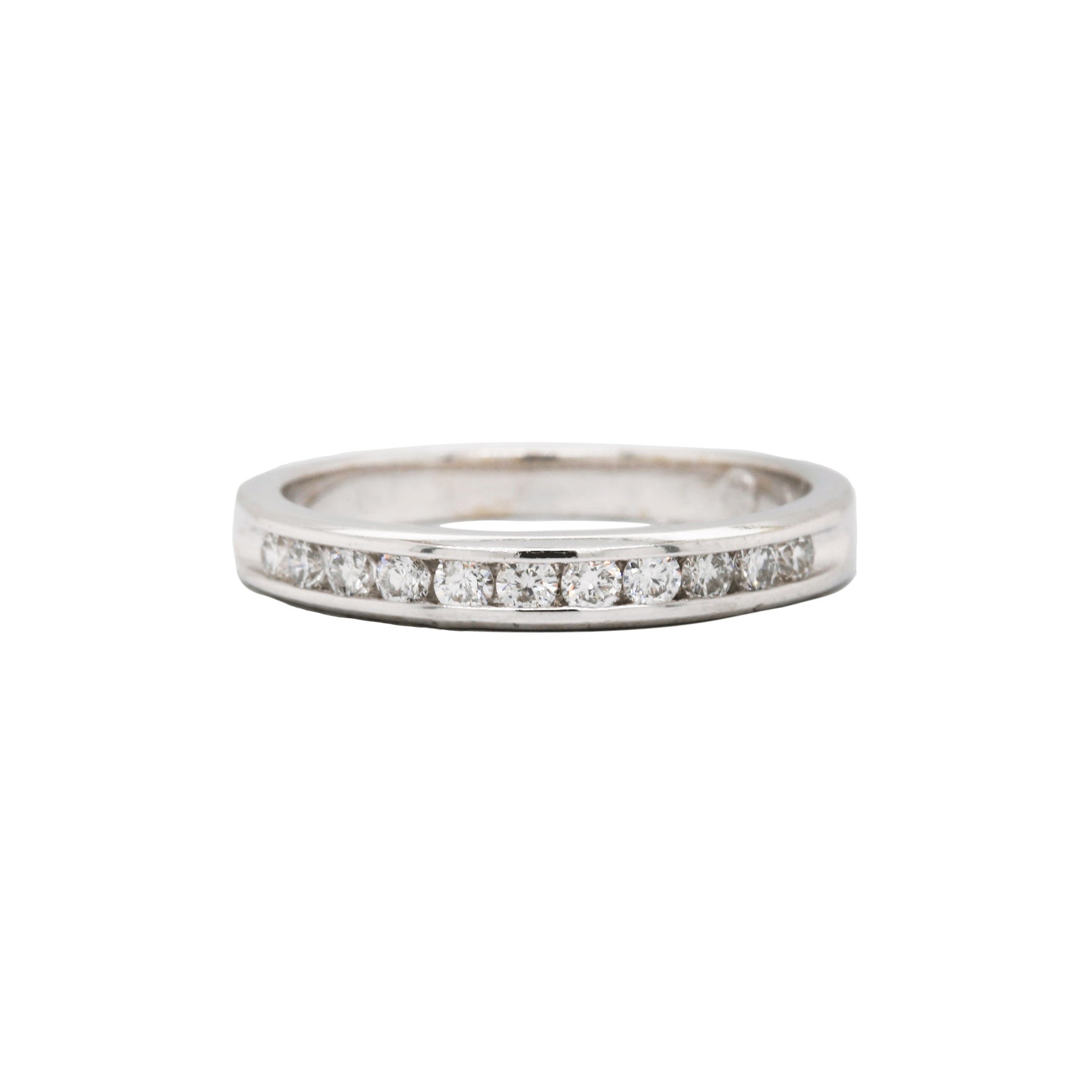 Round Brilliant Cut Diamond & 14K White Gold Wedding Set