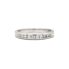 Round Brilliant Cut Diamond & 14K White Gold Wedding Set