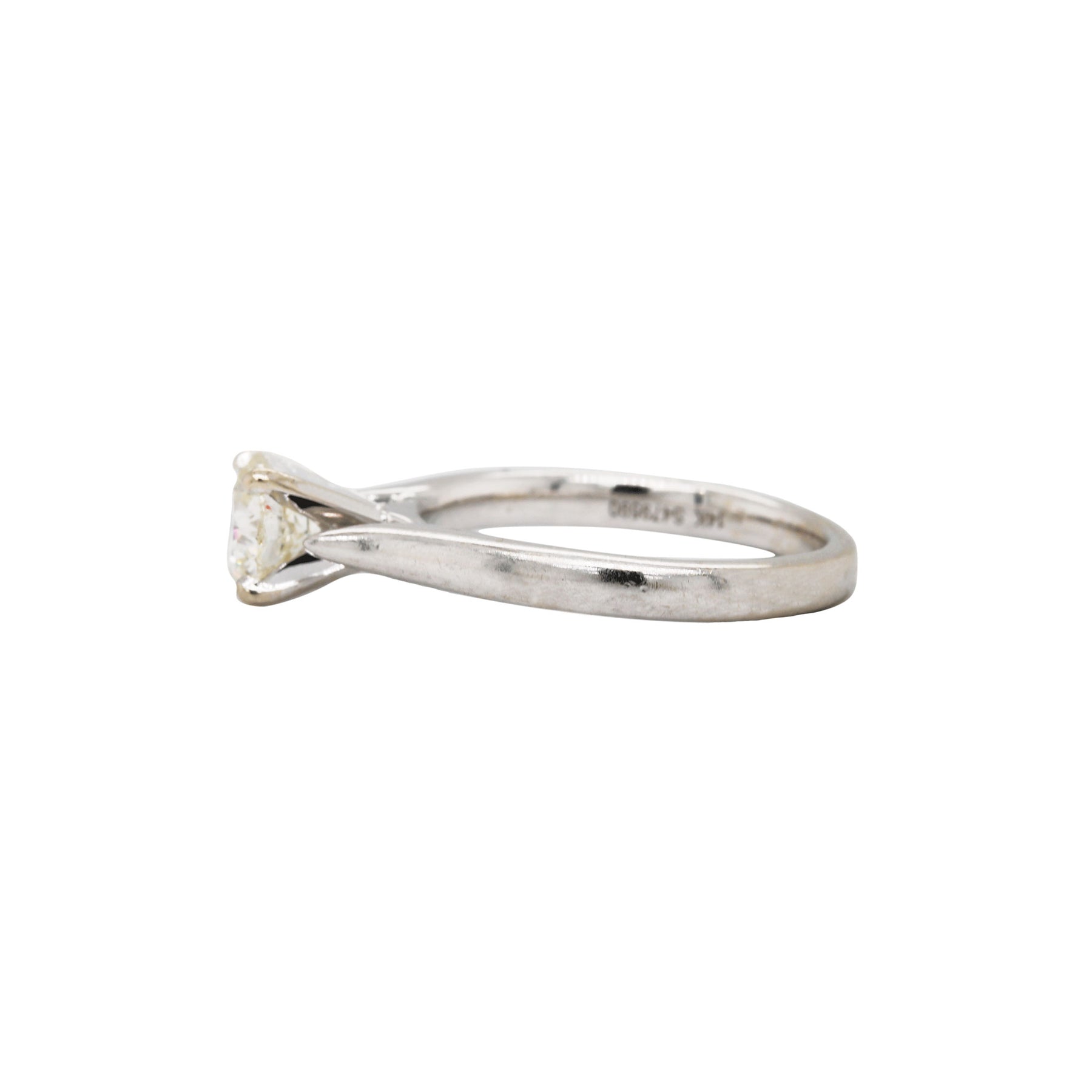 Round Brilliant Cut Diamond & 14K White Gold Wedding Set